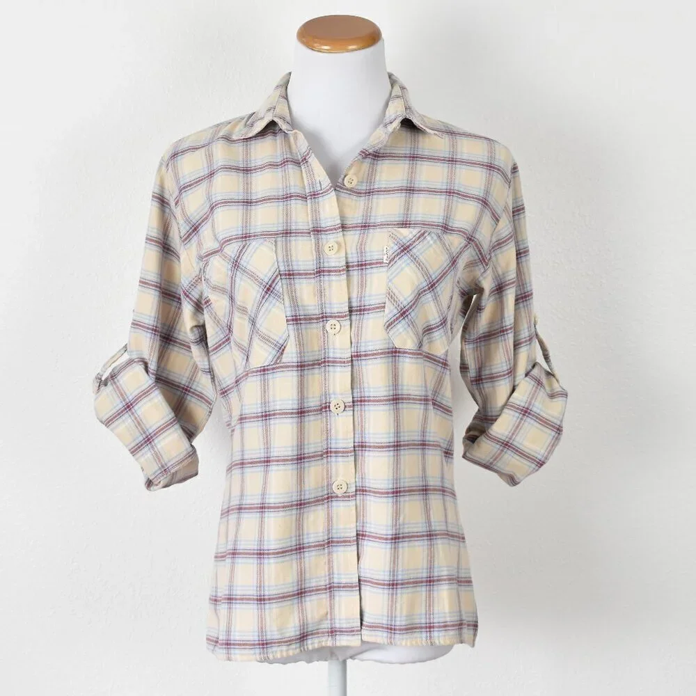 Vintage 70s Levi's Plaid Button Front Shirt - M - Picture 2 of 13